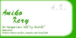 aniko kery business card